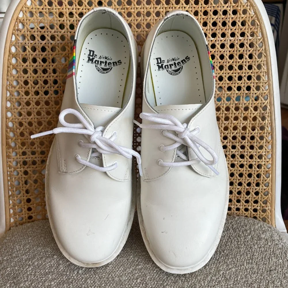 Dr. Martens Rainbow Print Lace-Up Oxfords - Picture 6 of 6